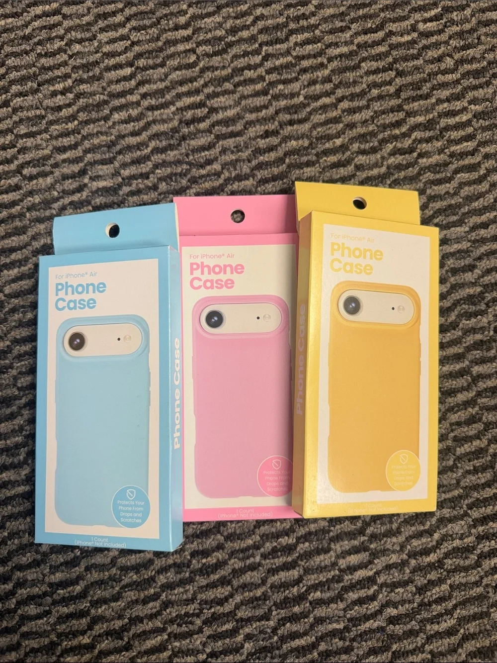 Phone Case for iPhone Air - Blue, Pink, Yellow